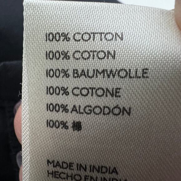 Anthropologie Black Double V Neck Ruffle Eyelet Peasant Boho Top Size XS - Picture 7 of 10